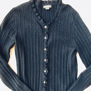 Eddie Bauer Navy Cardigan Sweater - XS
